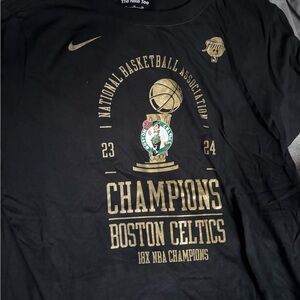 Nike Black and Gold Boston Celtics Champions Tee